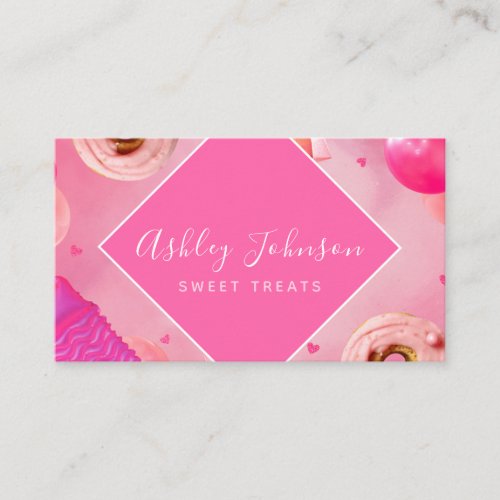 Sweet Treats Bakery Wedding Cakes Social Media  Business Card