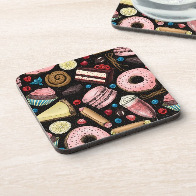 Sweet treats  beverage coaster (Left Side)