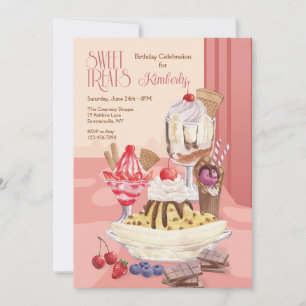 Sweet Treats Birthday Party Invitation