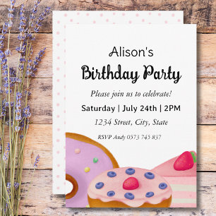 Sweet Treats Birthday Party Invitation