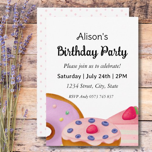 Sweet Treats Birthday Party Invitation