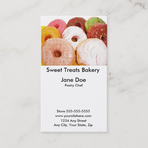 Customizable Sweet Treats Business Card