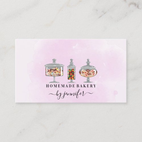 Sweet Treats Candy Bakery Jar Business Card