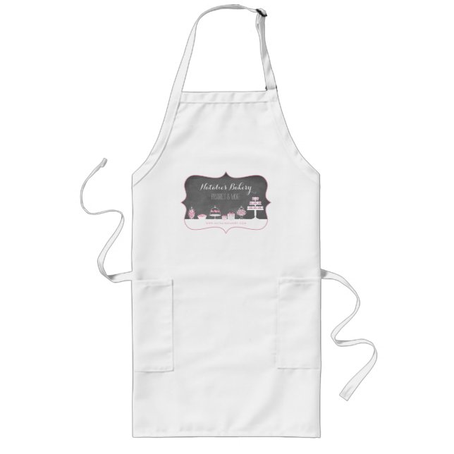 Sweet Treats Chalkboard Bakery Business Apron (Front)