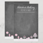 Sweet Treats Chalkboard Bakery Business Flyer (Front/Back)