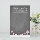 Sweet Treats Chalkboard Bakery Business Flyer (Standing Front)
