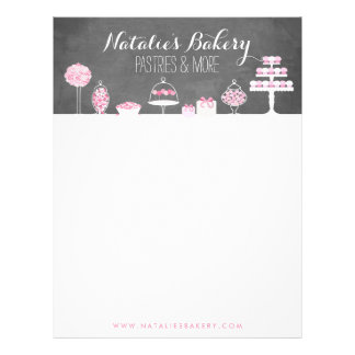 Sweet Treats Chalkboard Bakery Business Letterhead
