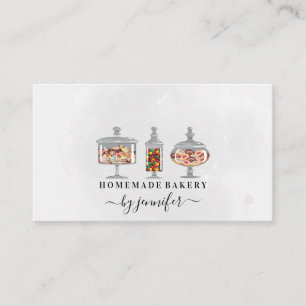 Sweet Treats Chocolate Candy Bakery Jars Business Card