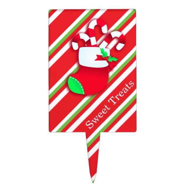 Sweet Treats Christmas fun cake topper (Front)