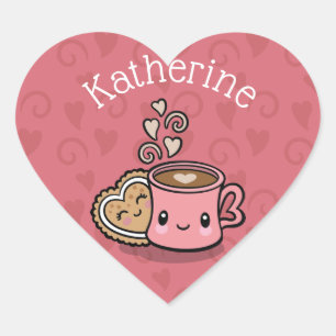 Sweet Treats Cocoa and Cookie Heart Sticker