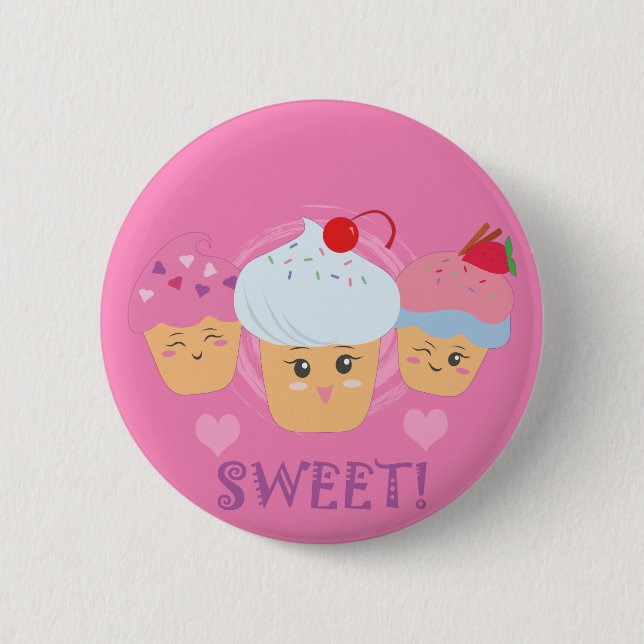 Sweet Treats - Cupcakes! Button (Front)