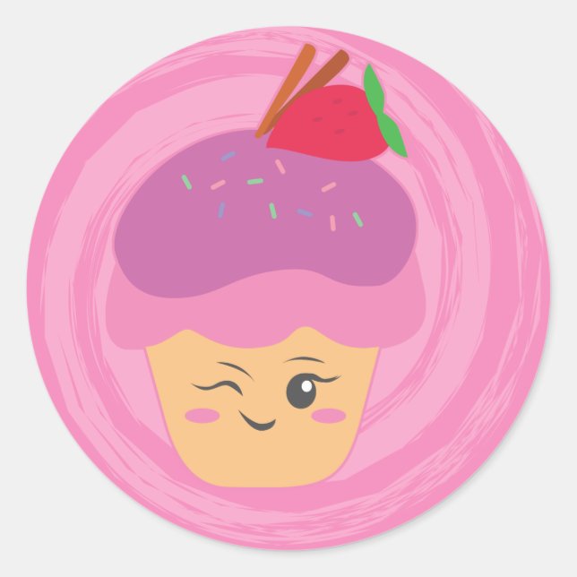 Sweet Treats - Cupcakes! Classic Round Sticker (Front)