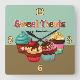 Sweet Treats Cupcakes Clock