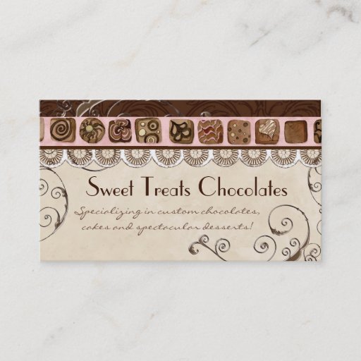 Customizable Sweet Treats Dessert Bakery Business Cards