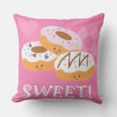 I Like You A Hole Lot Funny Donut Pun Throw Pillow