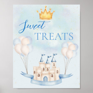 Sweet Treats FairyTale Castle Crown Balloon Party Poster