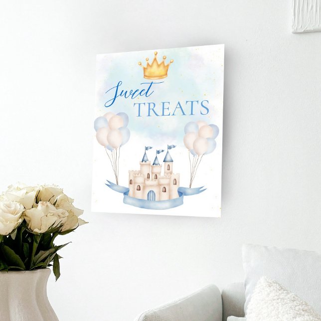 Sweet Treats FairyTale Castle Crown Balloon Party Poster (Creator Uploaded)
