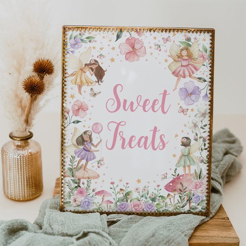 Sweet Treats Floral Fairy Garden Birthday Sign