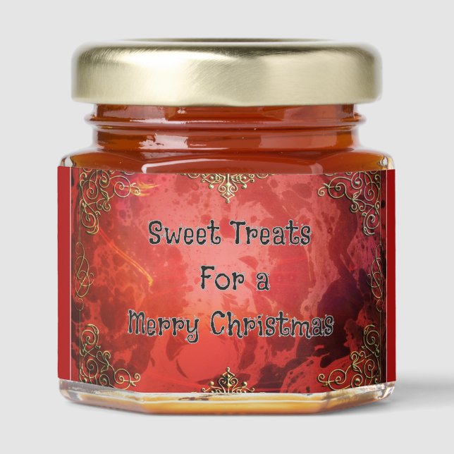 Sweet Treats for a Merry Christmas Mini Honey Jars (Front)