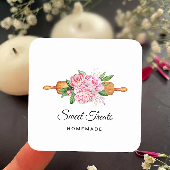Sweet Treats Home Bakery Square Sticker Zazzle