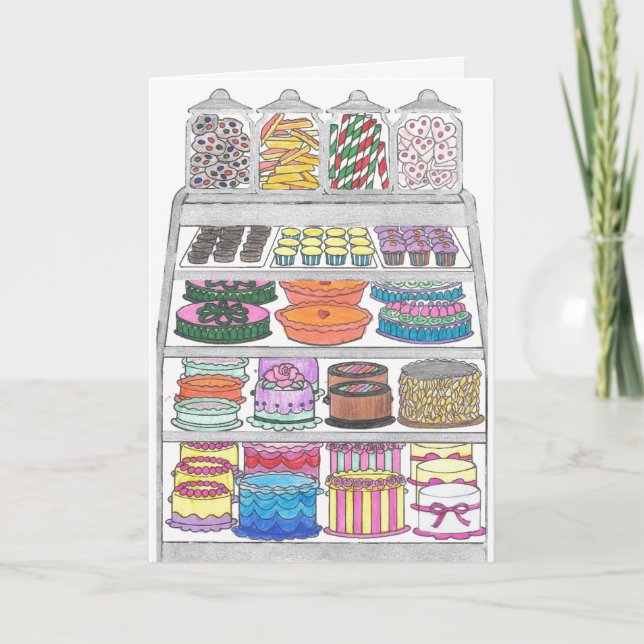 Sweet Treats in Case Birthday Card (Front)