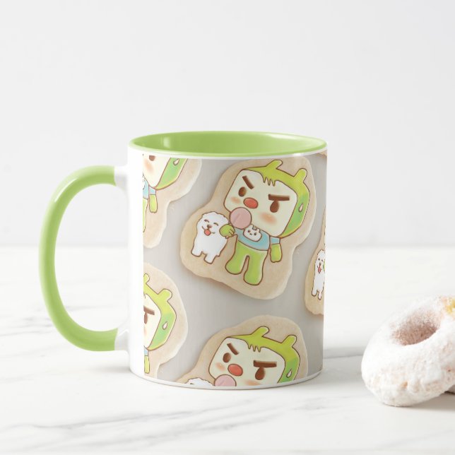 Sweet Treats: Iron T & Smiling Bichon Iced Cookies Mug (With Donut)