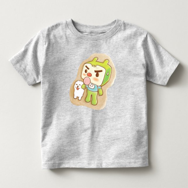 Sweet Treats: Iron T & Smiling Bichon Iced Cookies Toddler T-shirt (Front)