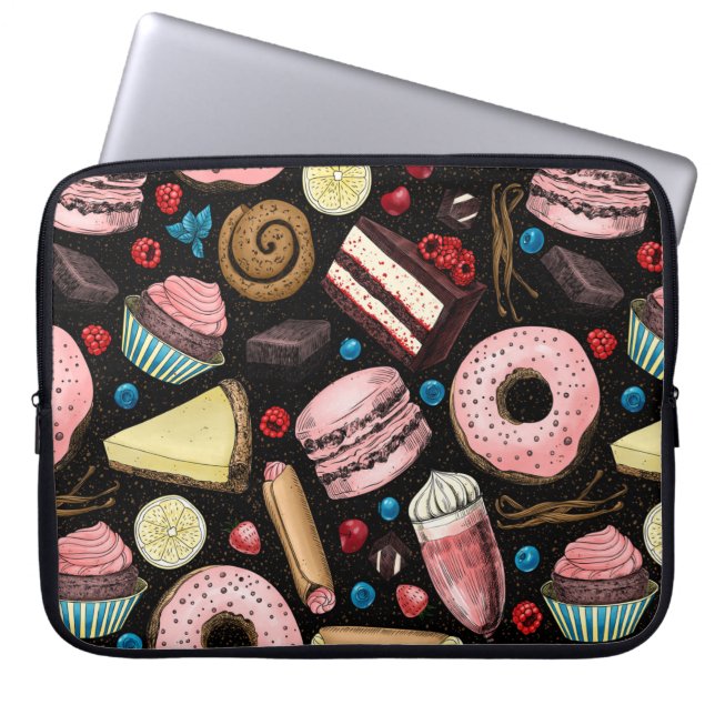 Sweet treats  laptop sleeve (Front)