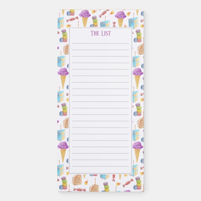 Sweet Treats Magnetic Notepad (Front)