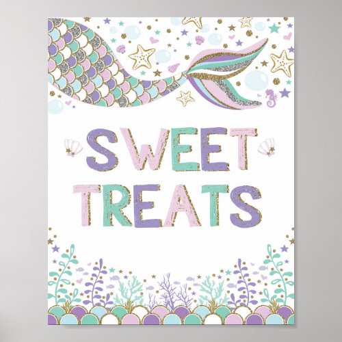 Sweet Treats Mermaid Birthday Favors Decoration