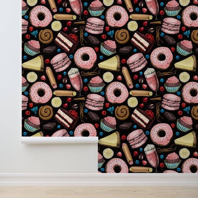 Sweet treats on back wallpaper  (Application)