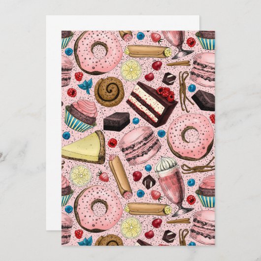 Sweet treats on pink (Front/Back)