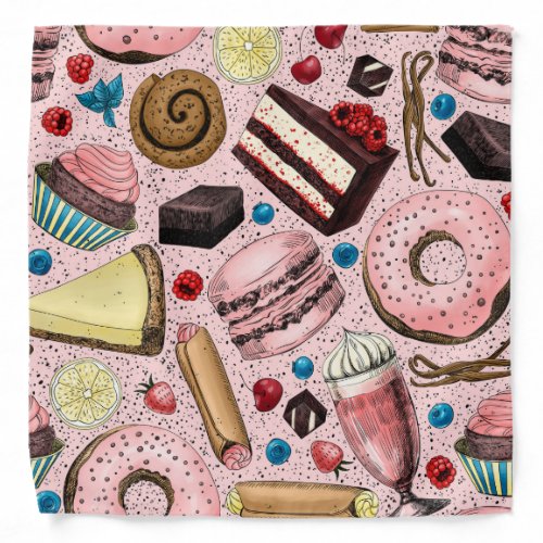 Sweet treats on pink bandana