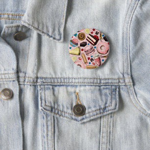 Sweet treats on pink button