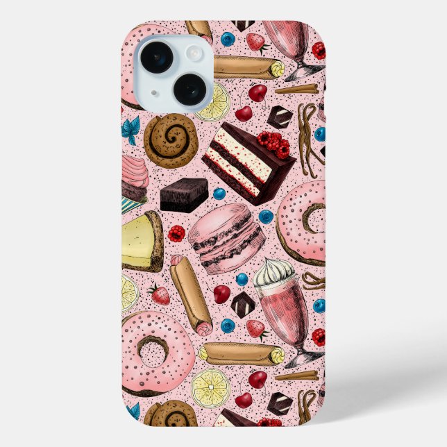 Sweet treats on pink Case-Mate iPhone case (Back)