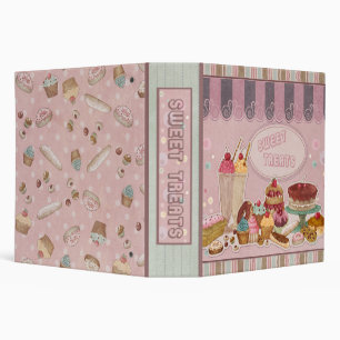 Sweet Treats Pink 3 Ring Binder
