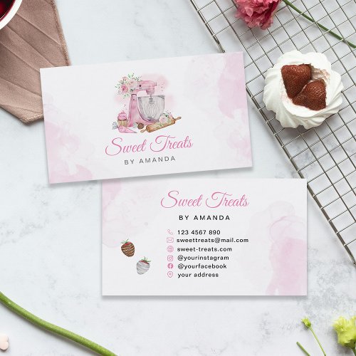 Sweet Treats Pink  Business Card