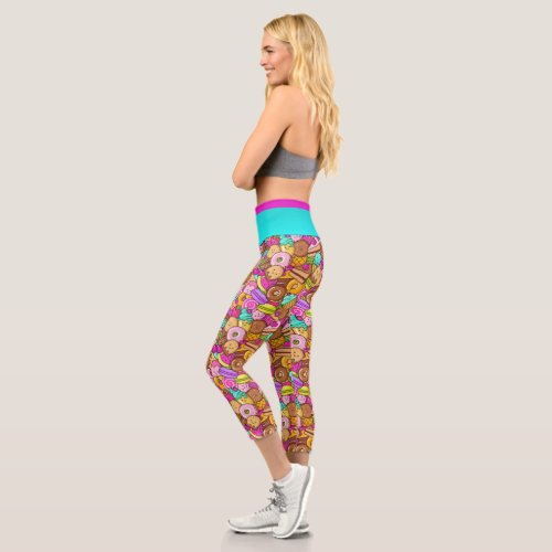 Sweet Treats Pop Fashion Capris Leggings