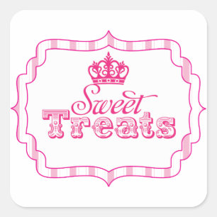 Sweet Treats Princess Party Favor Birthday Sticker