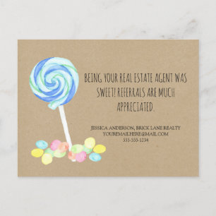 Sweet Treats Real Estate Referral Farming  Postcard