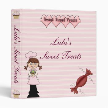 Sweet Treats Recipe Binder by LulusLand at Zazzle