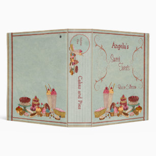 Sweet Treats Recipe Collection 3 Ring Binder