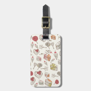 Sweet Treats Retro Pattern. Luggage Tag