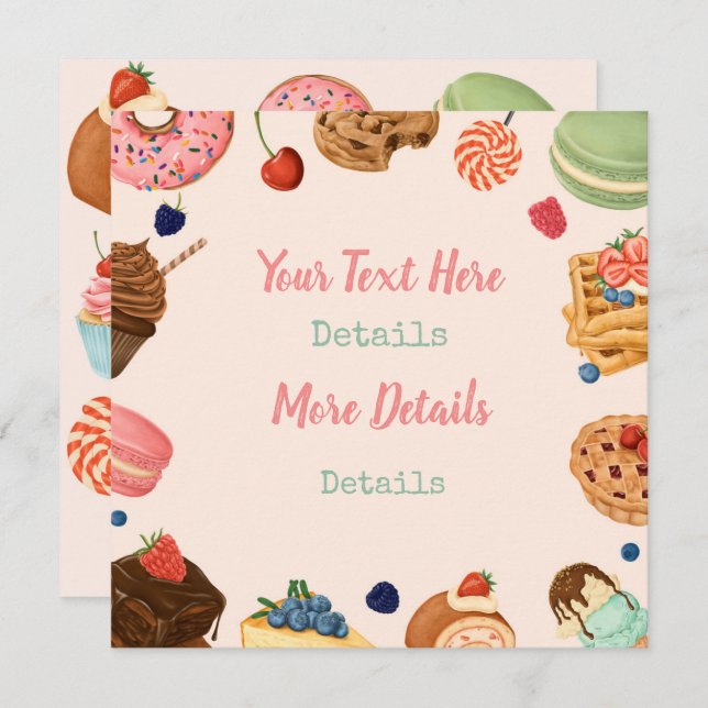 Sweet Treats Save The Date (Front/Back)