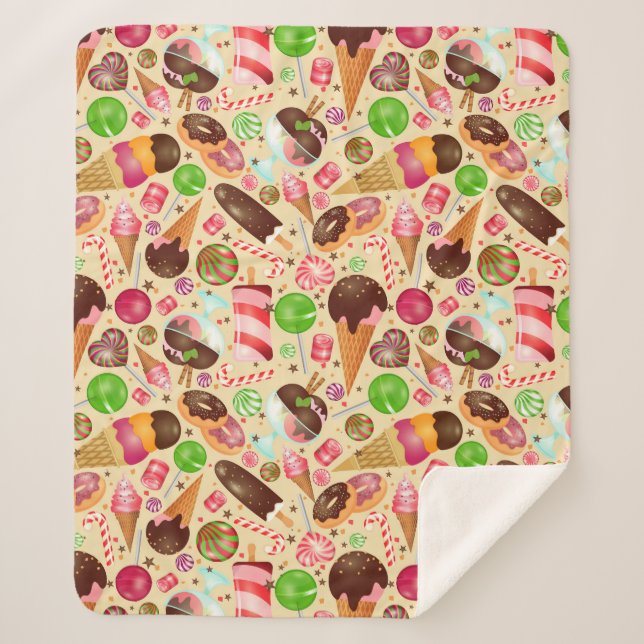 Sweet Treats Sherpa Blanket (Front)