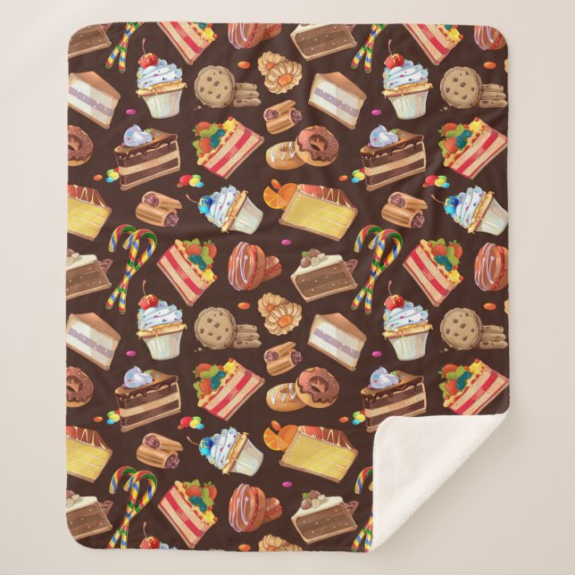 Sweet Treats Sherpa Blanket (Front)
