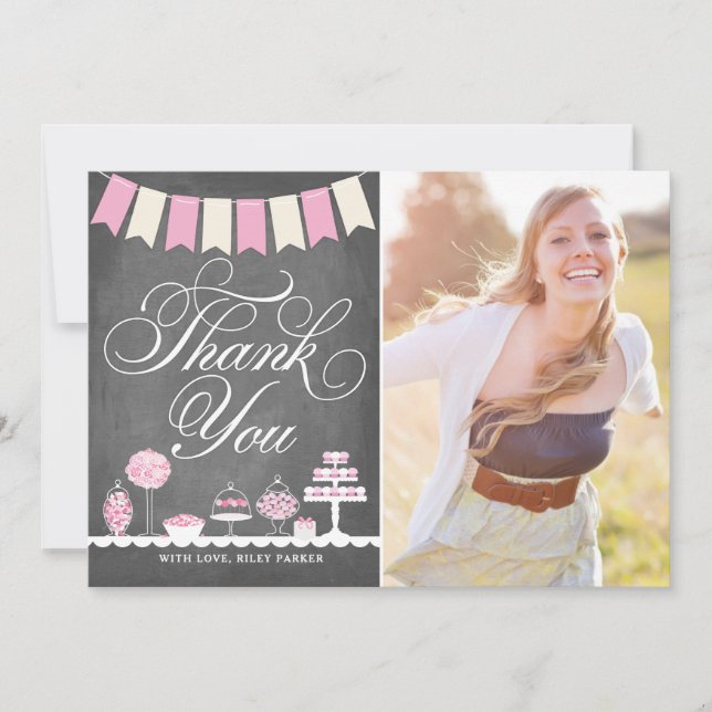 Sweet Treats Thank You with Photo Card (Front)