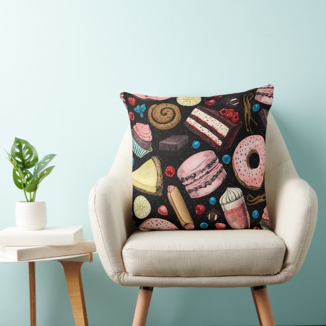Sweet treats  throw pillow (Chair)