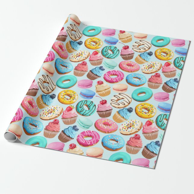 Sweet Treats Wrapping Paper (Unrolled)