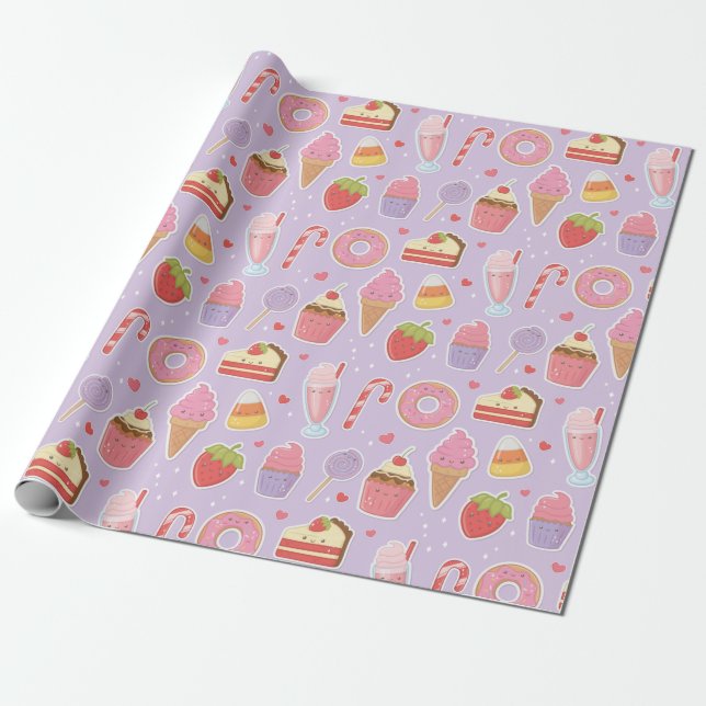 Sweet Treats Wrapping Paper (Unrolled)